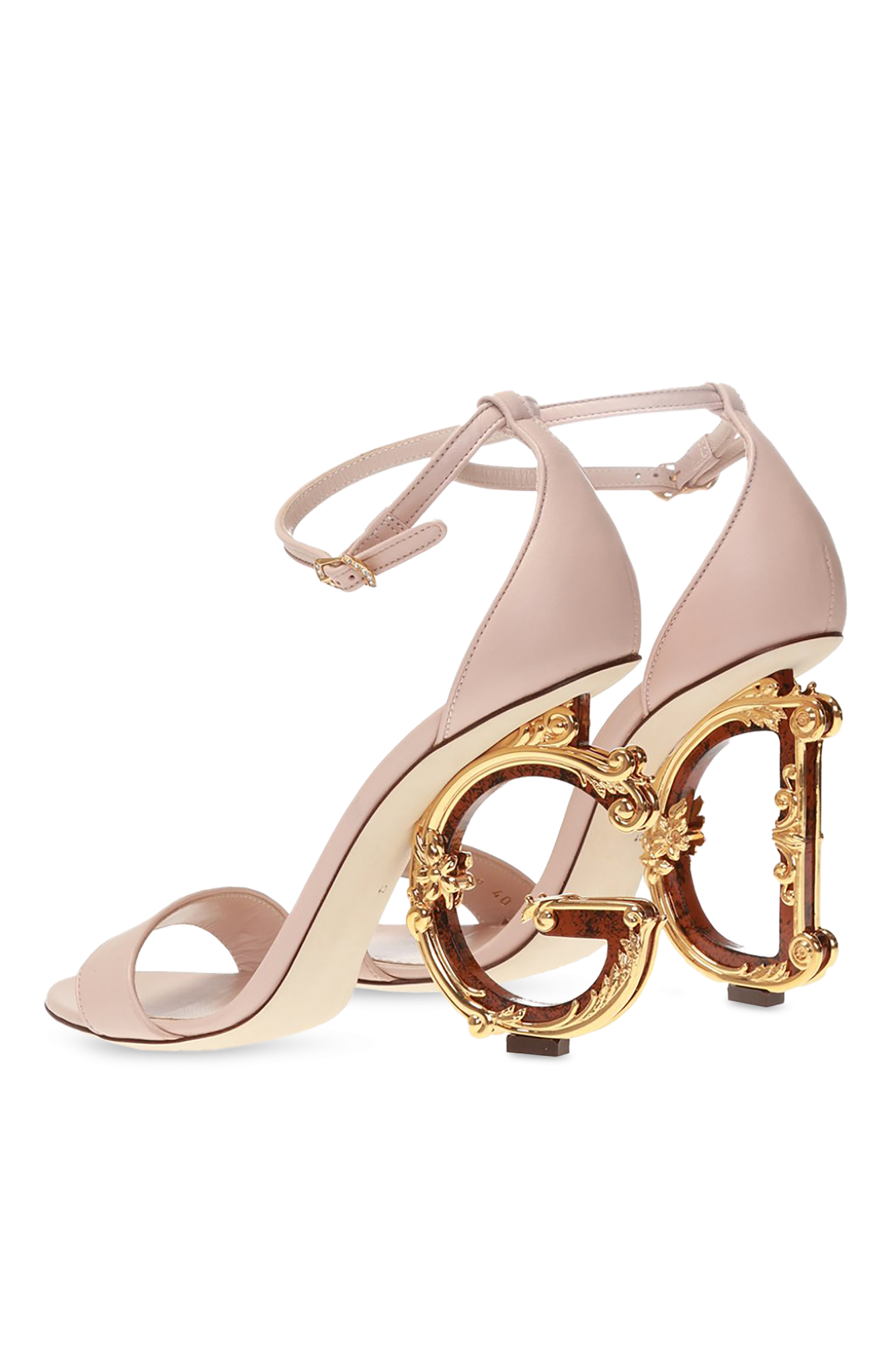 Dolce & Gabbana Sandals with decorative heel | Women's Shoes